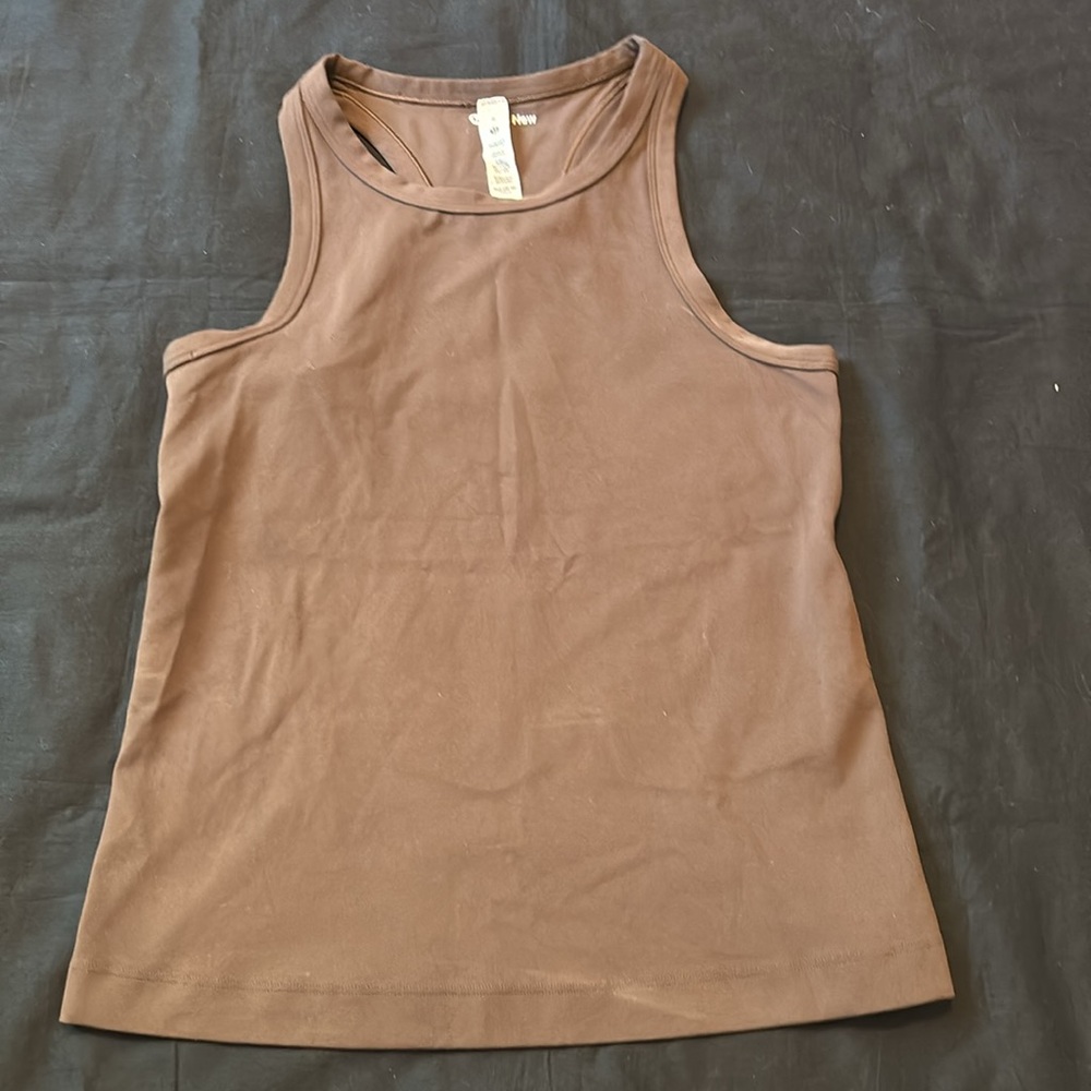 Lululemon Chocolate Brown Tank Top Shirt Yoga Women’s Size 6 Workout Running EUC - Picture 2 of 5
